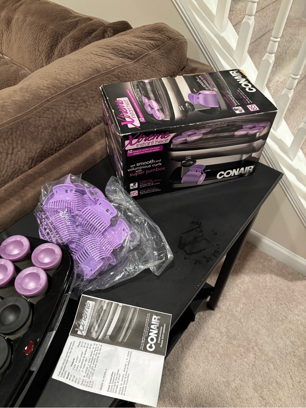 Conair Purple Hot Rollers Set with Heat Case - Picture 3 of 3